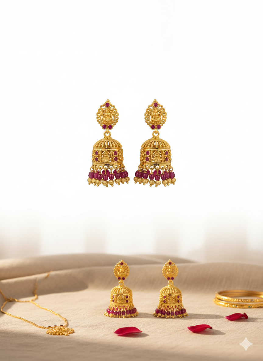 Multicolor Stone Studded Jhumka Earrings – Trendy Gift Idea